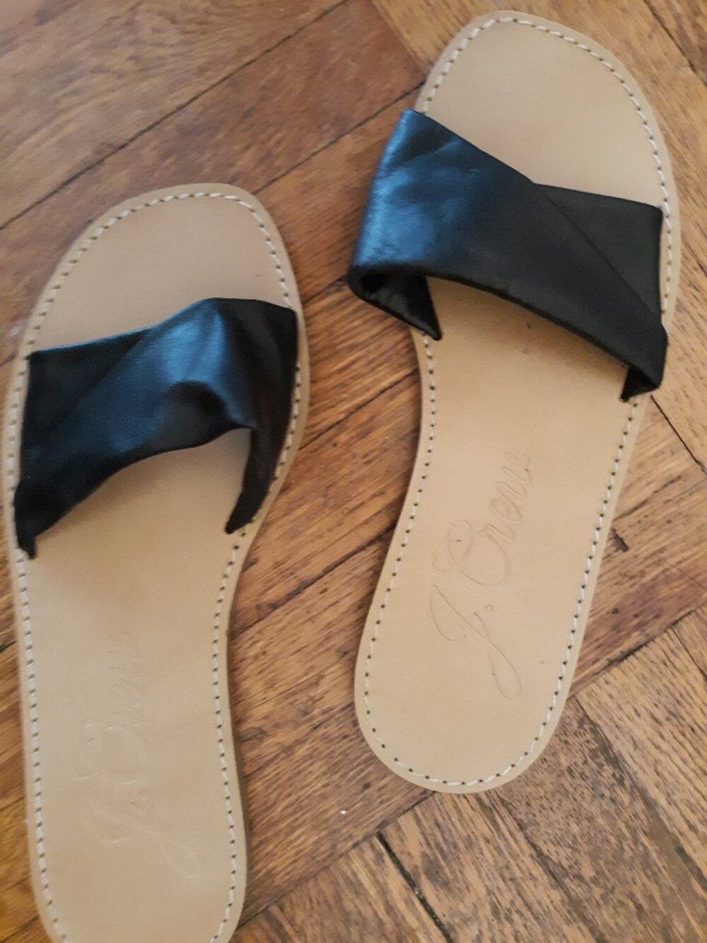 JCrew Leather Slides